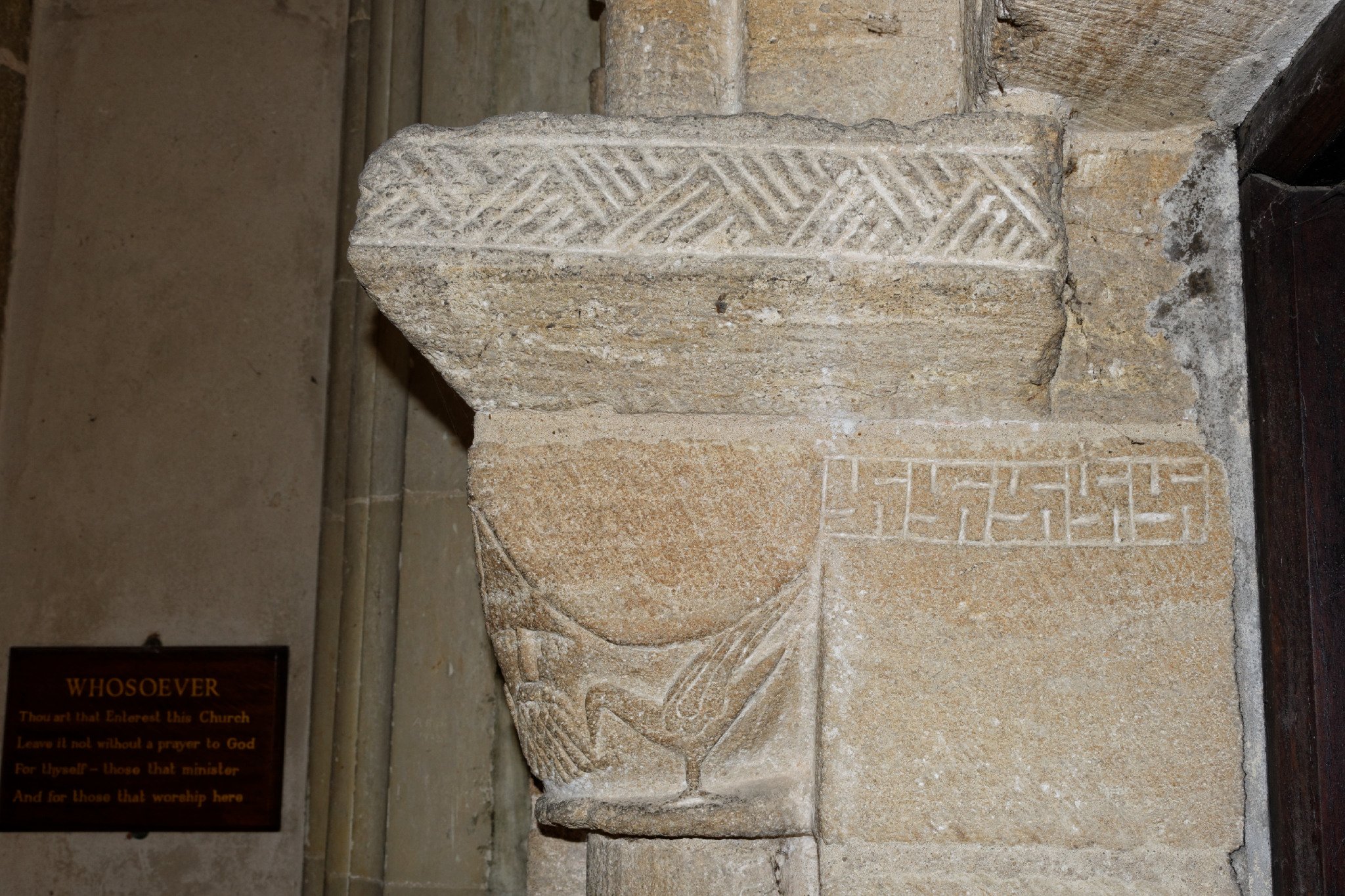 Great Canfield - South porch - Swastikas
