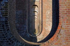 Chappel Viaduct  Constructed with locally made bricks in 1847. : Chappel, Essex, viaduct