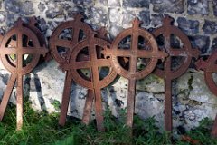 Not Dead - Merely Rusting  Little Totham - All Saints : iron cross. grave, grave mnarkers, memorial