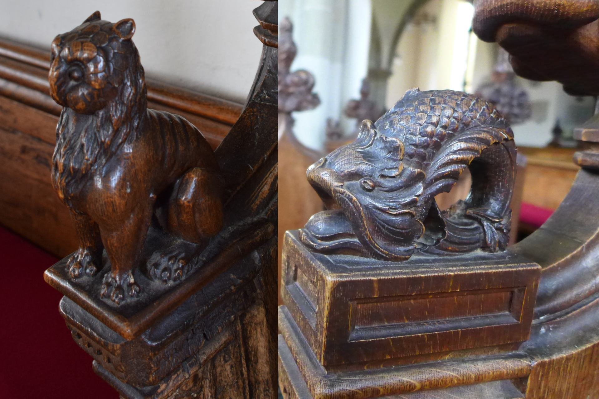 Danbury - St John - Pew Carvings