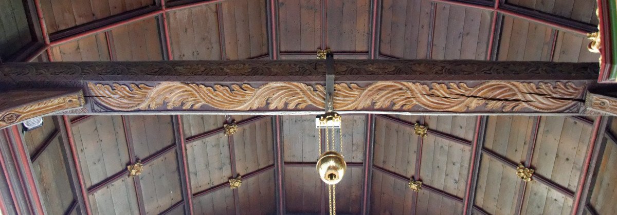 Great Bardfield - St Mary - Carved Tie Beam